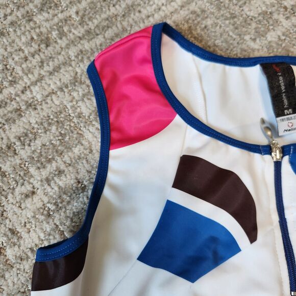 Women's Nalini Floral Sleeveless Cycling Jersey - Pink and Blue - Picture 7 of 12